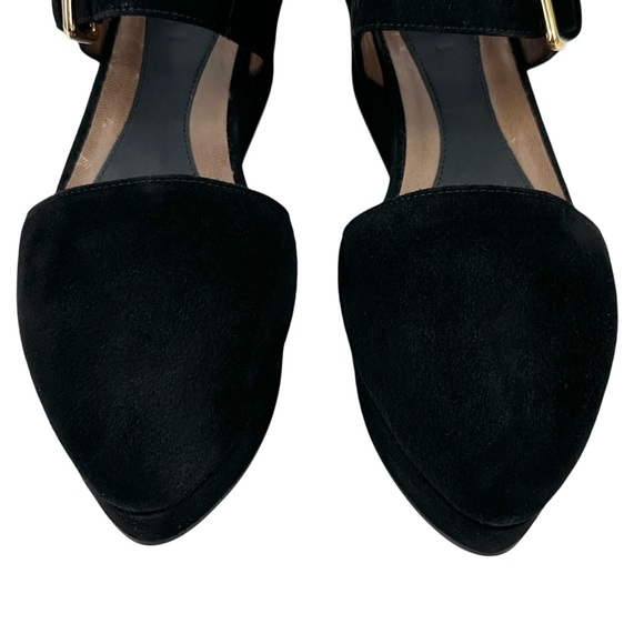 MARNI Black Suede Leather Ankle Strap Flatform Flat Platform Mary Jane Shoes - Picture 4 of 10